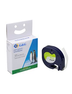 G&G nastro 12mm x 4m ne.-bi. comp. c. Dymo S0721660/ 91221