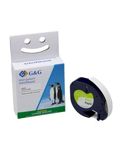G&G nastro 12mm x 4m ne-bi. comp. c. Dymo S0721520/ 91220