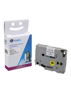G&G nastro 12mm x 8m ne-tr. comp. c. Brother TZe-131
