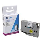 G&G nastro 12mm x 8m ne-tr. comp. c. Brother TZe-131