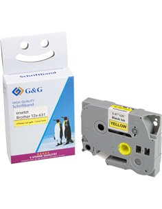G&G nastro 12mm x 8m ne-gia. comp. c. Brother TZe-631
