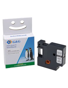 G&G nastro 12mm x7m ne-tr. comp. c. Dymo D1/ 45010/ S072050