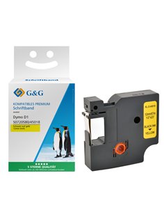 G&G nastro 12mm x 7m ne-gia. comp. c. Dymo D1/ 45018/ S072058