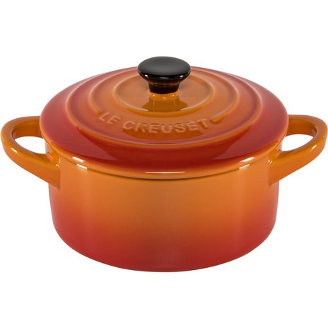 4x1 Le Creuset Mini cocotte con coperchio 10x5cm arancione