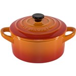 4x1 Le Creuset Mini cocotte con coperchio 10x5cm arancione