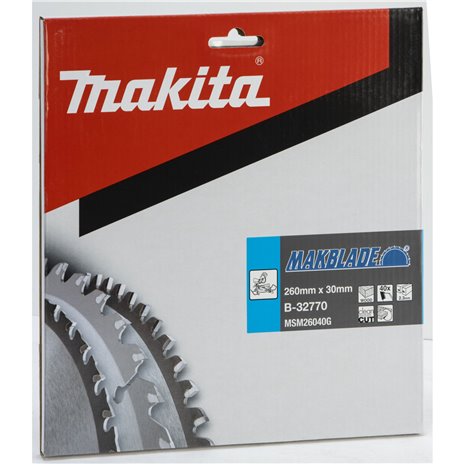 Makita MAKBLADE Lama per sega 260x30x40Z