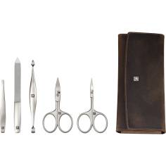 Zwilling Maniküre Pediküre Set 5tlg. mit Nagelschere, Leder