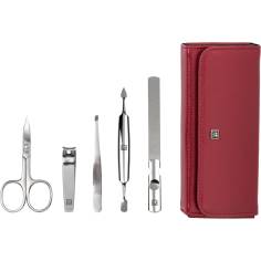 Zwilling Maniküre Pediküre Set 5tlg. mit Nagelknipser,Leder rot
