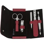 Zwilling Maniküre Pediküre Set 5tlg. mit Nagelknipser,Leder rot