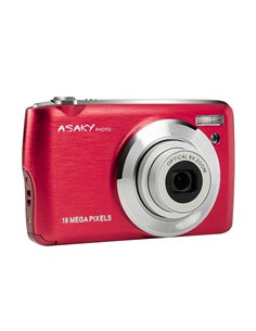 Asaki S-8 Photo Digital slim camera red