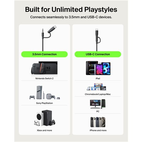 Belkin Gaming On-Ear Kopfhörer für Kinder mit Kabel  ENA011hqBK