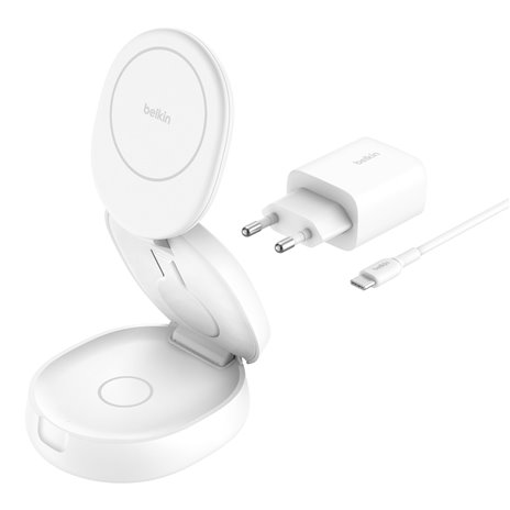 Belkin Boost Charge klappb. mag. 3-in-1 Lades. Qi2 ws. WIZ034kqWH