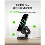 Belkin Boost Charge klappb. mag. 3-in-1 Lades. Qi2 sw. WIZ034kqBK
