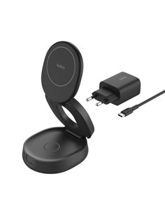 Belkin Boost Charge verstellbare mag.2-in-1 Ld.Qi2 sw. WIZ035kqBK