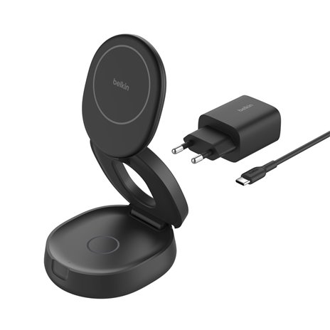 Belkin Boost Charge verstellbare mag.2-in-1 Ld.Qi2 sw. WIZ035kqBK