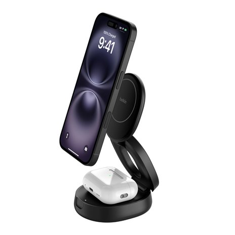Belkin Boost Charge verstellbare mag.2-in-1 Ld.Qi2 sw. WIZ035kqBK