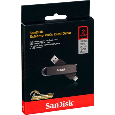 SanDisk Extreme Pro Dual Dri 2TB USB A+C  Flash   SDDDE1-2T00-G46