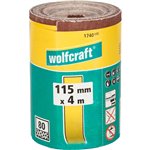 Wolfcraft Rolle Schleifpapier Körnung 80, 4 m x 115 mm