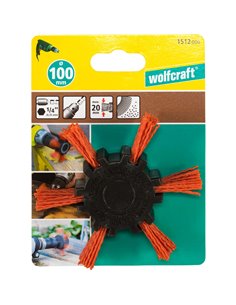 Wolfcraft Sechskant Nylondrahtfächerbürste 100x20mm