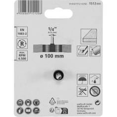 Wolfcraft Sechskant Nylondrahtfächerbürste 100x20mm 2