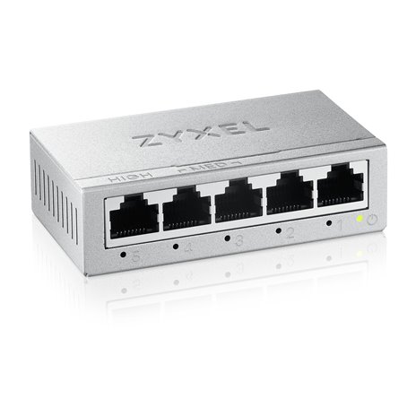 Zyxel GS-105B V5 5-Port Desktop Gigabit Ethernet interrutt.