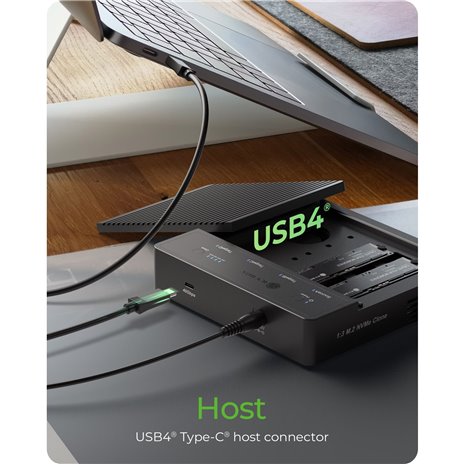 ICY BOX IB-4013MCL-C4 Docking clone stat. M2 NVMe SSD