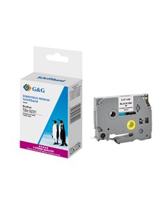 G&G nastro 12mm x 8m ne-bi. comp. c. Brother TZe-S231