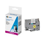 G&G nastro 12mm x 8m ne-bi. comp. c. Brother TZe-S231