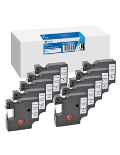 10x G&G nastro 12mm x 7m nero comp.c. Dymo D1/ 45013/ S0720530