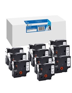10x G&G nastro 19mm x 7m ne. comp c. Dymo D1/ 45803/ S0720830