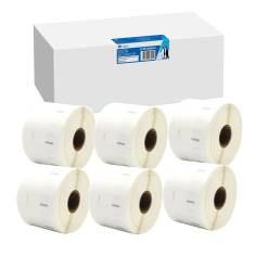 6x G&G etichette 32mm x 57mm ne. comp. c. Dymo 11354/ s0722540