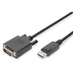 DIGITUS DisplayPort cavo adatt. DP - DVI (24+1) St/St 1m nero