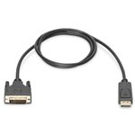 DIGITUS DisplayPort cavo adatt. DP - DVI (24+1) St/St 1m nero