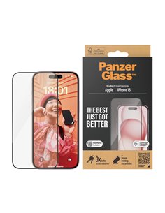 PanzerGlass protezione schermo iPhone 15 UWF w. EasyAligner 2