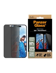 PanzerGlass Privacy Screen Protector iPhone 16 15 UWF 2