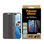 PanzerGlass Privacy Screen Protector iPhone 16 15 UWF