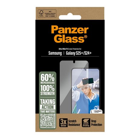 PanzerGlass Screen Protector Samsung Galaxy S25+ S24+ UWF