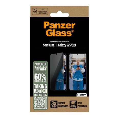 PanzerGlass Privacy Screen Protector Samsung Galaxy S25 S24