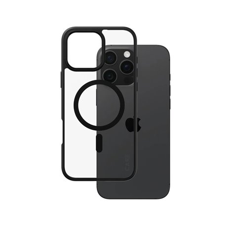 CARE by PanzerGlass Case Transp Black Frame MagSafe iP 16 Pro M