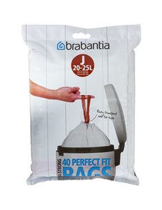 Brabantia PerfectFit sacchi immondizia tipo J 20-25 L,40 pz.