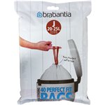 Brabantia PerfectFit sacchi immondizia tipo J 20-25 L,40 pz.