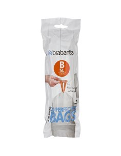 Brabantia PerfectFit sacchetti spazzatura tipo B, 5 L, 20 pz.