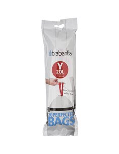 Brabantia PerfectFit sacchetti spazzatura Tipo Y, 20 L, 20 pz.