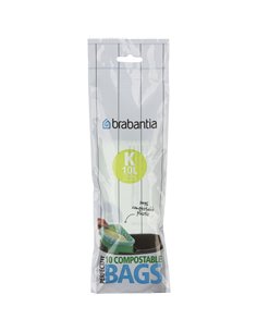 Brabantia PerfectFit sacchetti compostabili t.K,10 L, 10 pz.