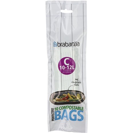 Brabantia PerfectFit sacchetti compost. tipo C, 10-12 L, 10 pz.