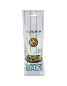 Brabantia PerfectFit sacchetti compostab. tipo X, 12 L, 10 pz.