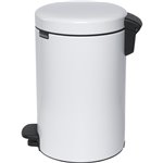 Brabantia pattumiera a pedale Newicon 12,0 L bianco