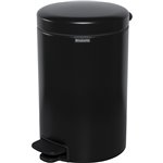 Brabantia pattumiera a pedale Newicon 12,0 L nero opaco