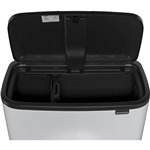 Brabantia pattumiera Bo Touch Bin bianco, 11 + 23 L