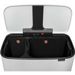 Brabantia Bo pattumiera a pedale bianco, 11 + 23 L